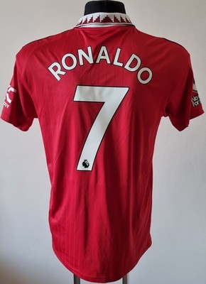 Manchester United 2022 - 2023 Home Adidas shirt #7 Ronaldo size Medium Adult