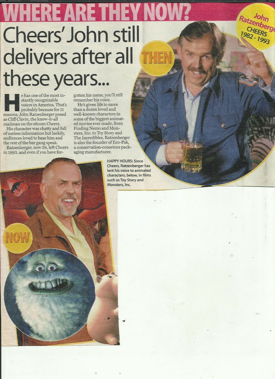 CHEERS MAGAZINE CLIPPINGS