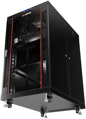 22U Server Rack Enclosure Premium Series PDU LCD FAN Shelv  (24''w x35''d x43''h)