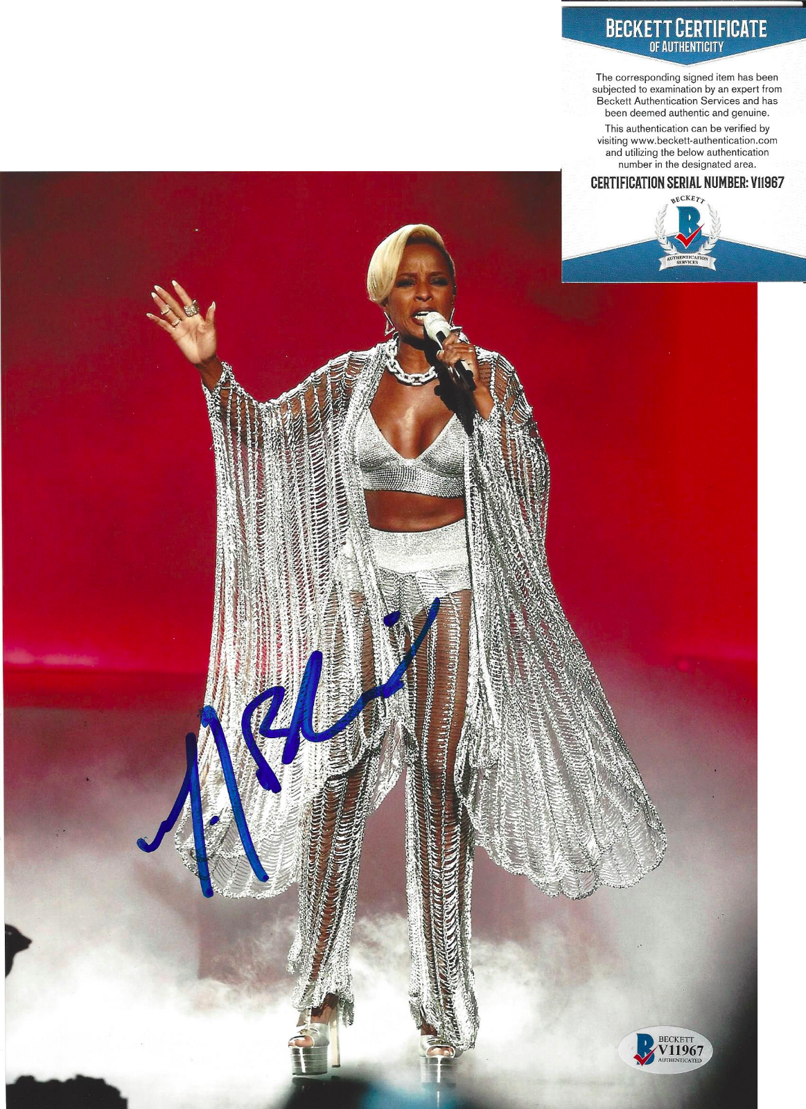 Mary J Blige　直筆 サイン　ポスター SINGER MARY J. BLIGE SIGNED AUTHENTIC 8x10 PHOTO B SOUL