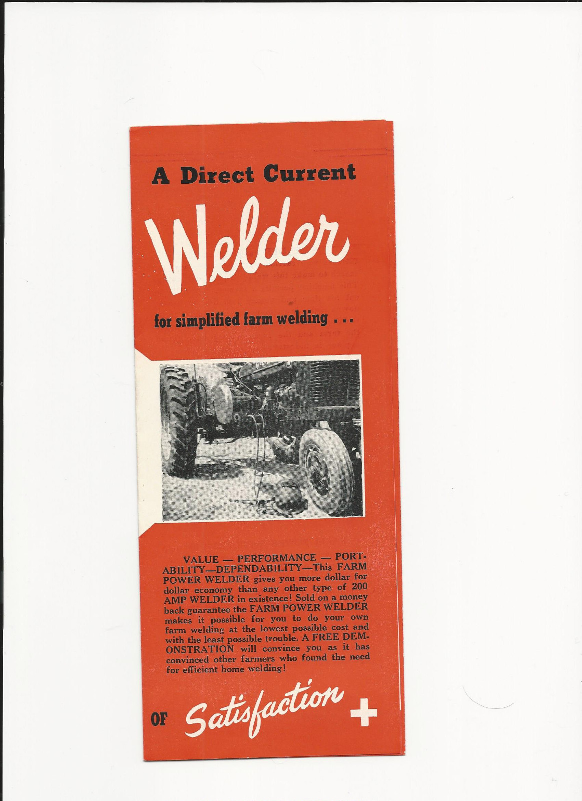 NEAT VINTAGE FARMING BROCHURES ON FARM POWER WELDERS FOR TRACTOR MOUNT
