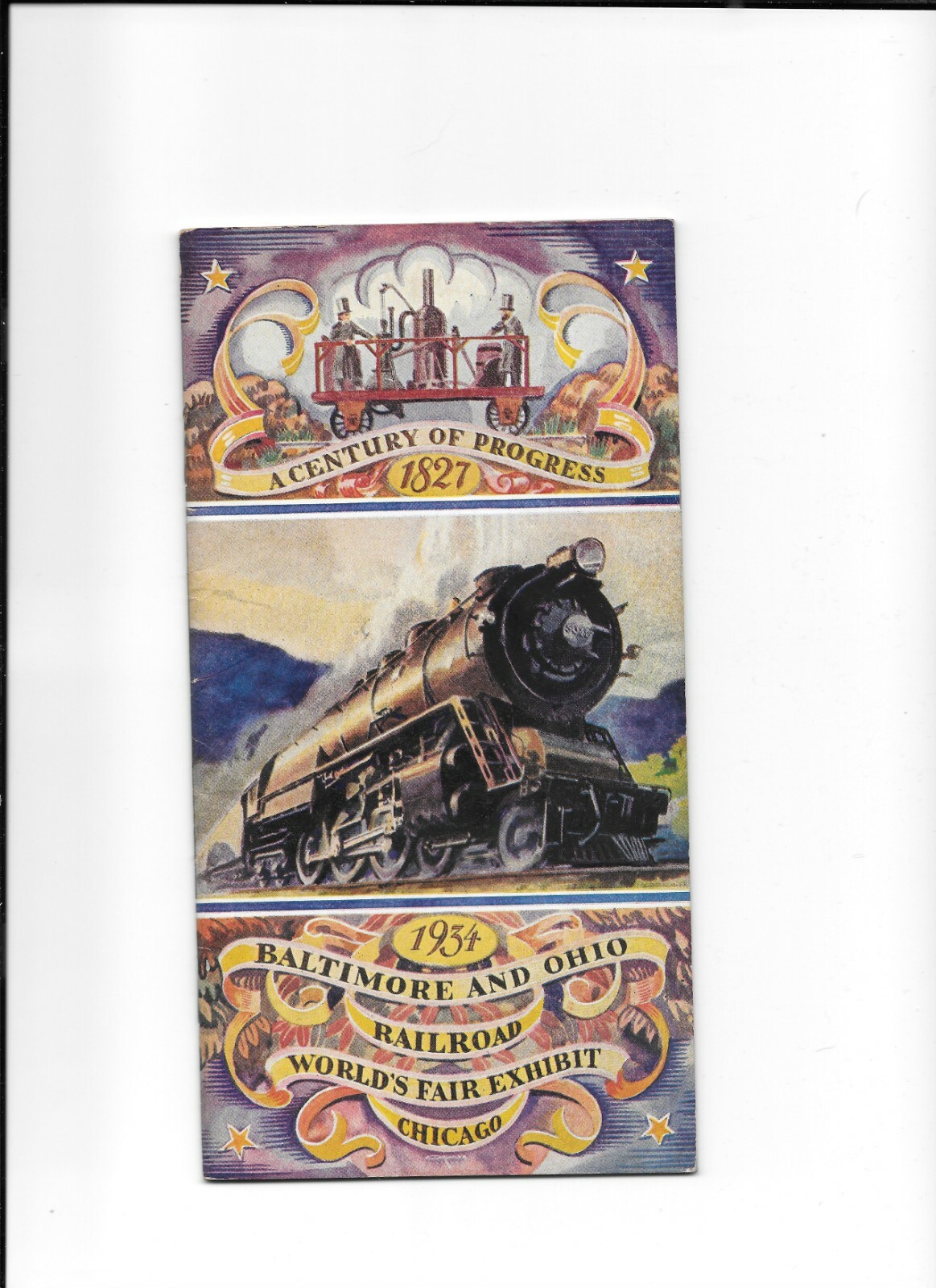 1934 Baltimore and Ohio Railroad pamphlet for World's Fair Chicago 1934 Baltimore and Ohio Railroad pamphlet for World's Fair Chicago