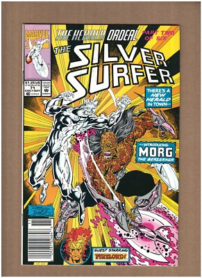 Silver Surfer #71 Newsstand Marvel Comics 1992 GALACTUS, vs. MORG VF+ 8.5