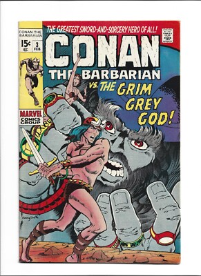 Conan the Barbarian #3 (Feb. 1971, Marvel) VF (8.0) Low Distribution !!!!!!!!!!!