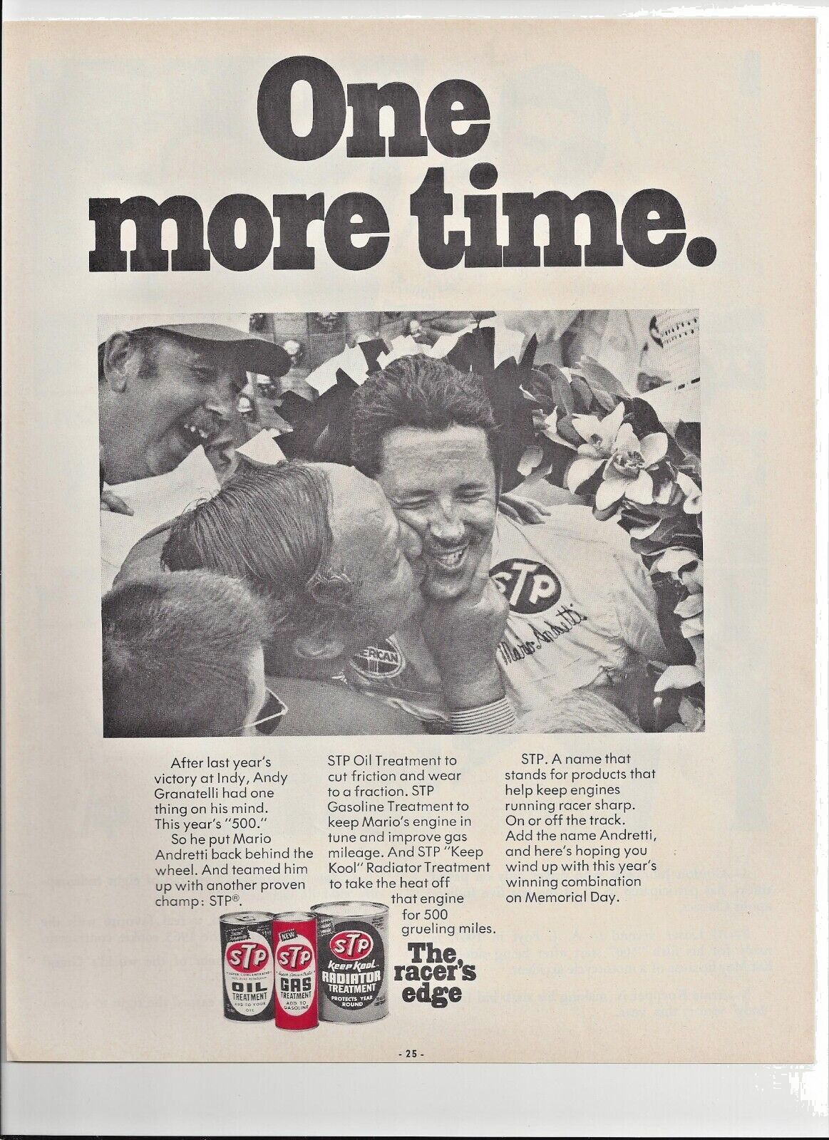 Radiator Treatment Racer's Edge One More Time Mario Andretti