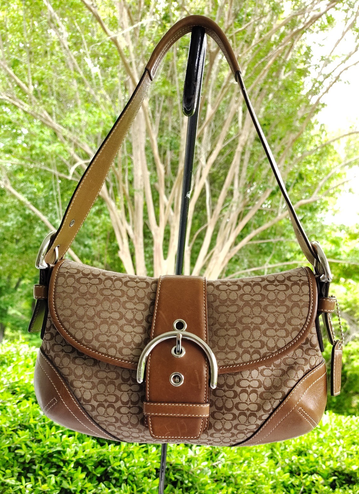 Coach 6818 SMALL Vintage Soho British Tan Leather & Signature C