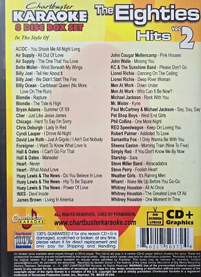 EIGHTIES    HITS      (3CDGS)   CHARTBUSTER   KARAOKE    LOT VA