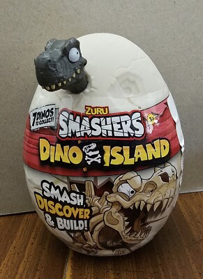ZURU Smashers Dino Island Mystery Dinosaur Egg 6pc GREY