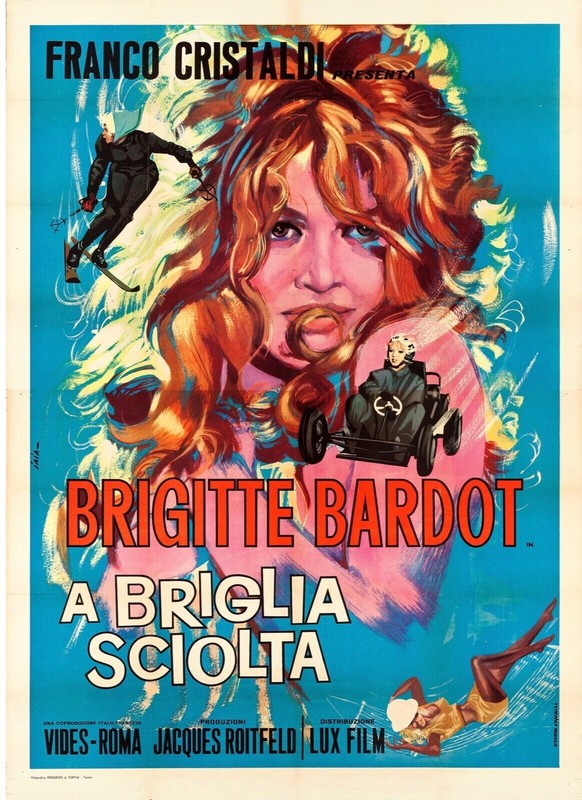 A Briglia Sciolta, Brigitte Bardot, Repro Affiche Cinema Vintage (60x80 Cm), Hq