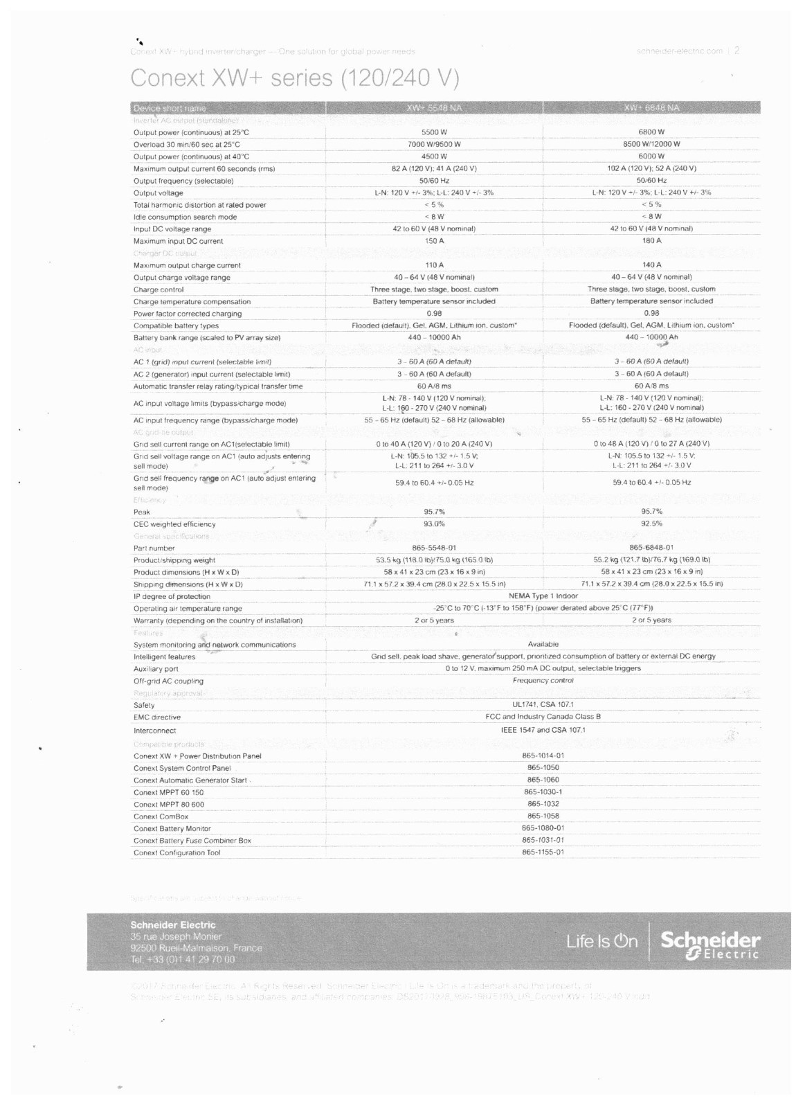 Schneider  Xantrex Solar System Kit includes Conext XW+ 6848 inverter & more