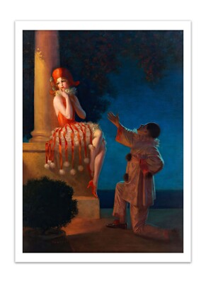 Edward Eggleston HEARTS UNMASKED Vintage 1930s Art Deco, Poster Reprint 22x16''