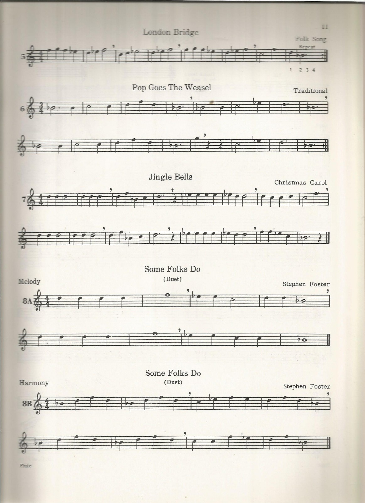 Visual Band Method -  C Flute by Vernon Leidig [Highland Music Co.]