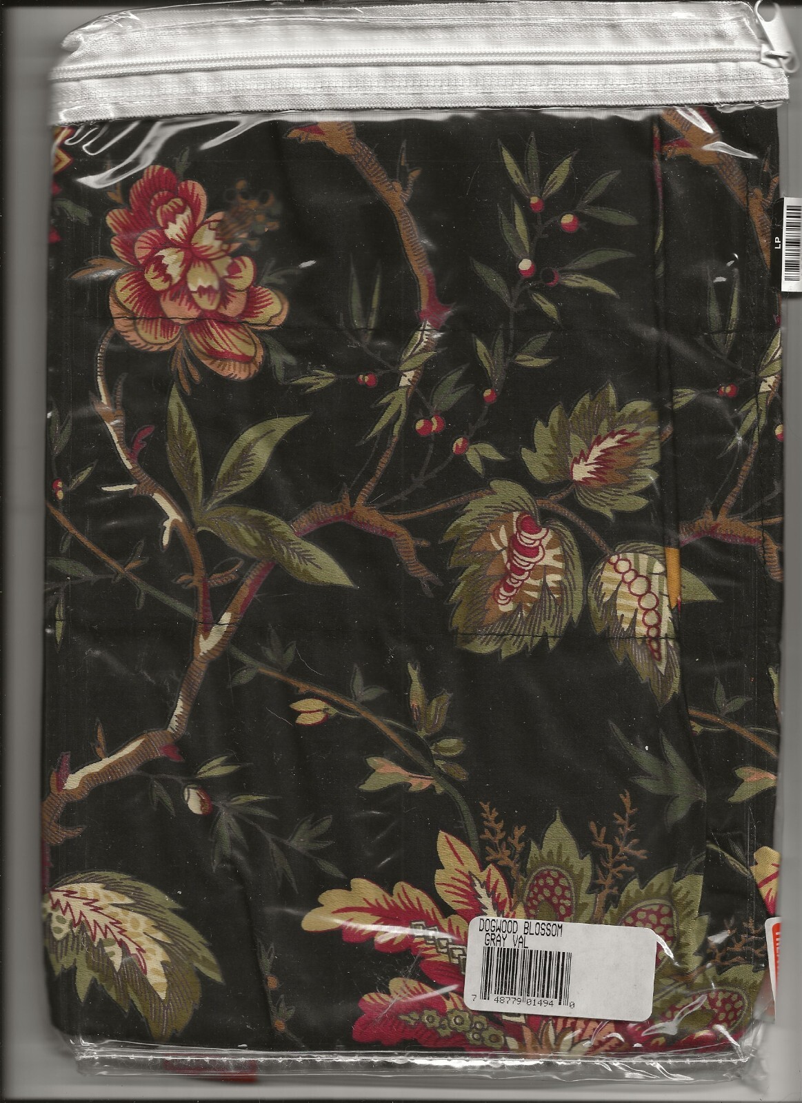 Lorraine Home Fashions Dogwood Blossom One Lined Valance 52 x 18'  Brand New