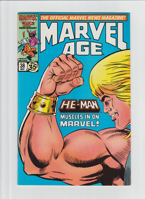 MARVEL AGE #38 1st HE-MAN MASTERS OF THE UNIVERSE & DR WHO Previews 1986 NM