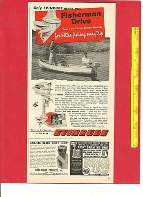 1953 Evinrude Boat Motor Pin Up Girl Ad Featured on Collector/'s Envelope *A541