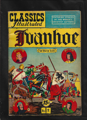 CLASSICS ILLUSTRATED #2 VG- HRN106 (IVANHOE) FREE SHIP ON $15 ORDER!