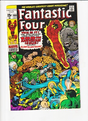 FANTASTIC FOUR   #100  1970 MARVEL SILVER COMIC   100th Anniversary Issue  KIRBY