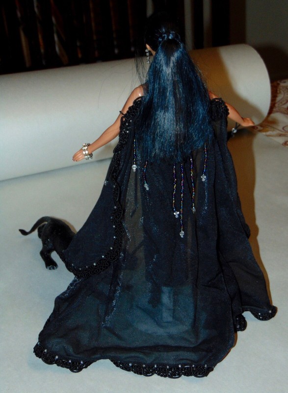 OOAK BARBIE Repaint ANITA HEALEY Black Leopard Lady