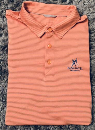 KISKIACK GOLF CLUB WILLIAMSBURG VA LOGO MENS LARGE STRETCH GOLF POLO SHIRT
