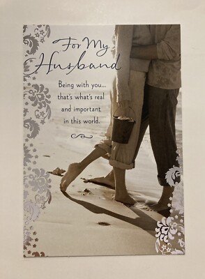 Happy Anniversary Greeting Card For My Husband 5 x7  Hallmark I Love You