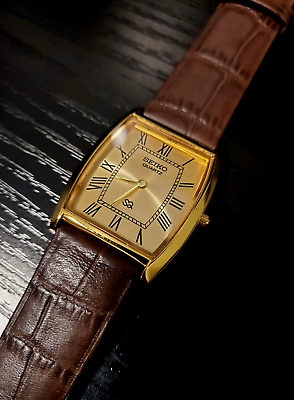 RARE VINTAGE New Old Stock Seiko Slim Barrel Tank Men s Wrist