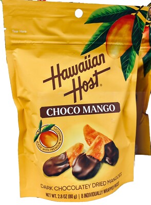 Hawaiian Host Dark Chocolatey (Choco) Covered Dried Mangoes 2.8oz