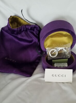 Gucci Icon Interlocking G White Zirconia And Yellow Gold Band
