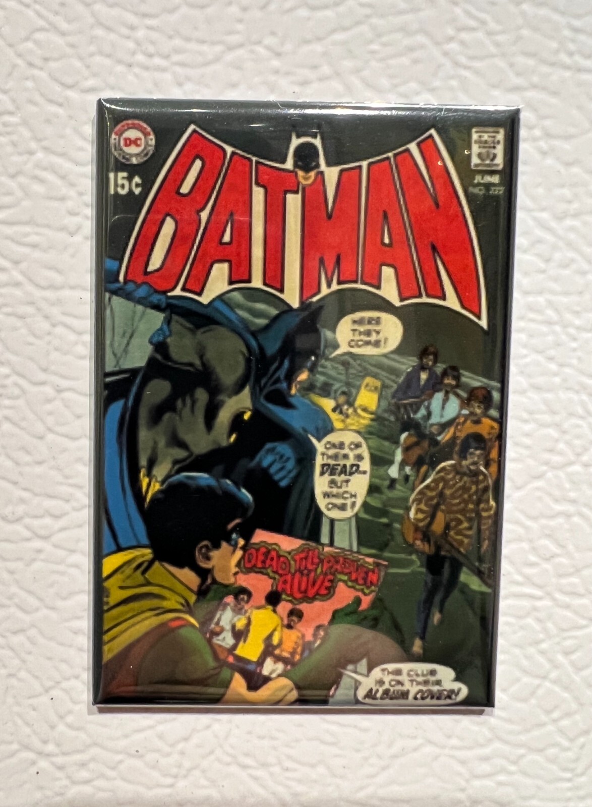 BATMAN meets THE BEATLES Issue 222 Paul is Dead MAGNET 2x3" Refrigerator Locker