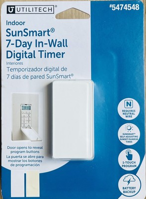 UTILITECH 7-Day In-Wall Digital Timer 5474548