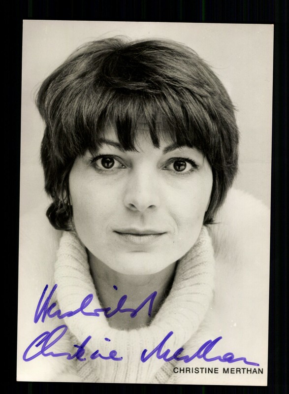 Christine Merthan RÃ¼Del Autogrammkarte Original Signiert + F 10171