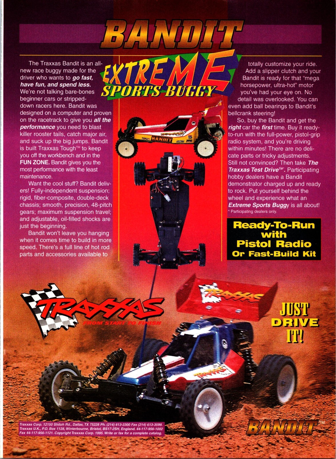 RC Traxxas Bandit Extreme Sports Buggy Print Ad Wall Art
