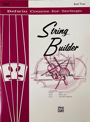 Belwin Course for Strings Series String Builder for Viola Book Three 3 Book