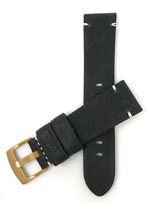 22mm Distressed Leather Watch Band Strap for Omega Speedmaster