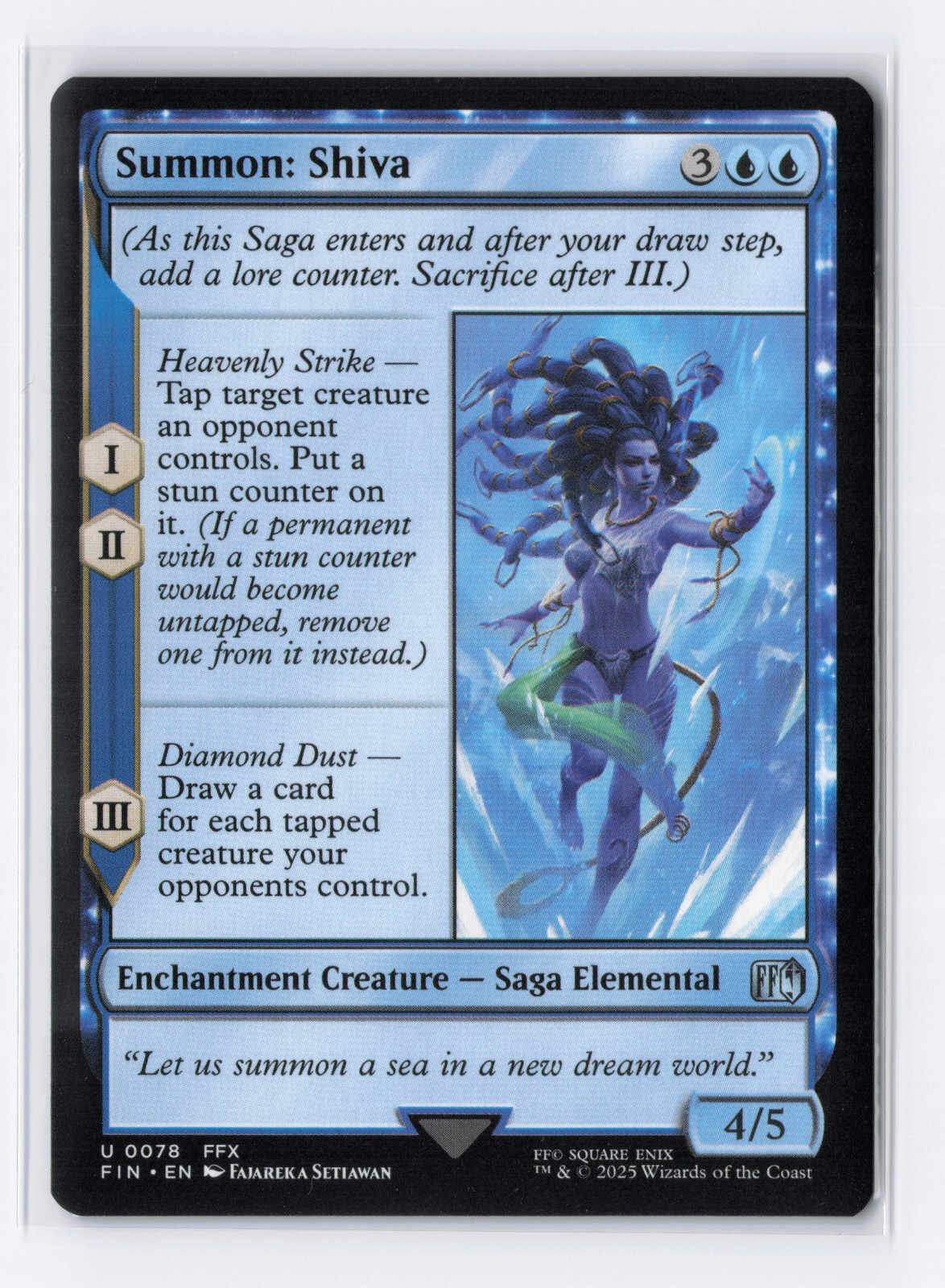MTG シヴァ/Shiva【Foil】 Summon: Shiva – 0078 – MTG Final Fantasy – Uncommon – Foil