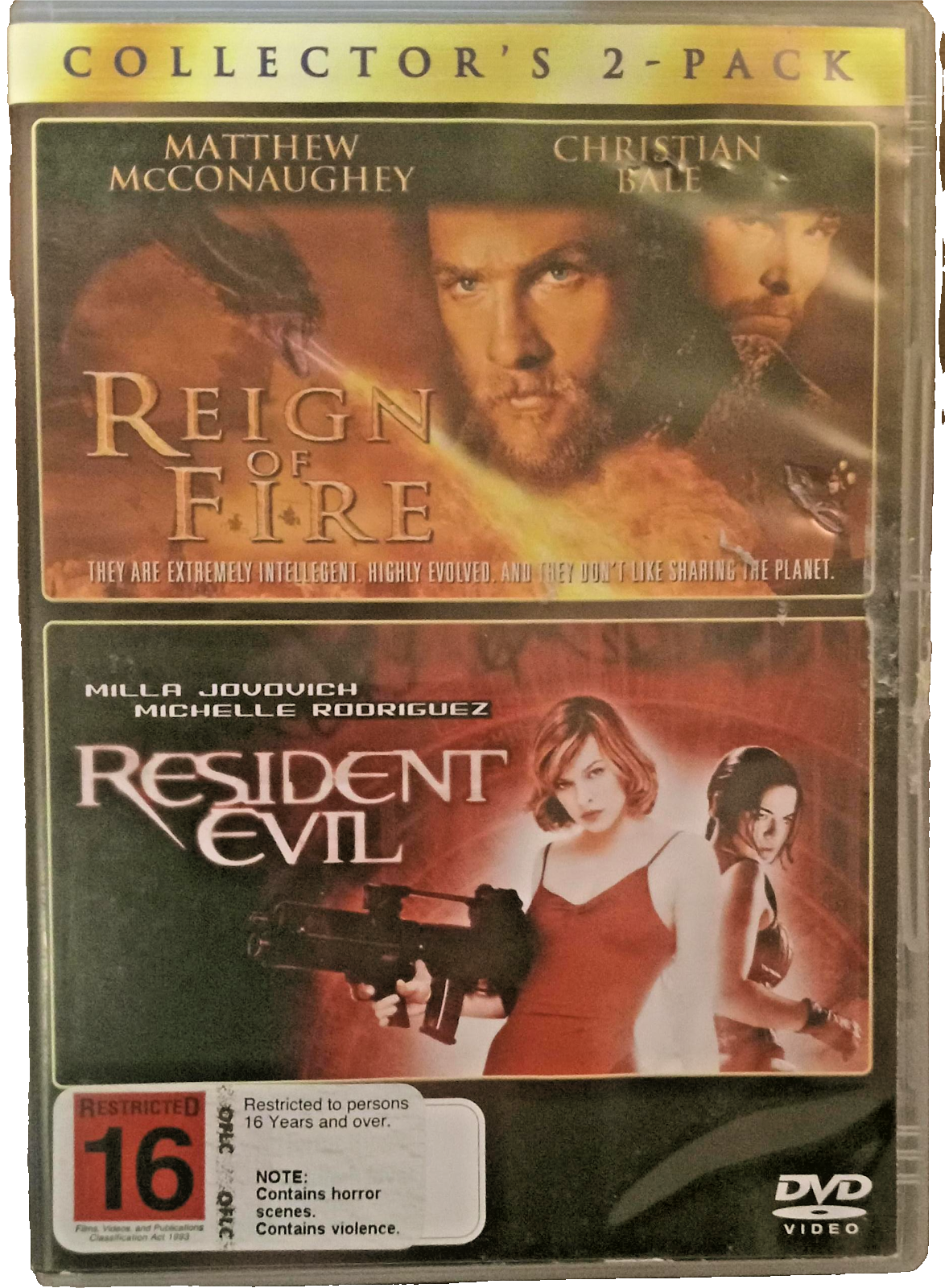 Reign of Fire /Resident Evil Collector's 2-Pack DVD Milla Jovovich REGION 4