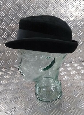 Feutre/Porkpie/Fedora Style Feutre Noir Chapeau UK Fabriqué Failsworth Grand