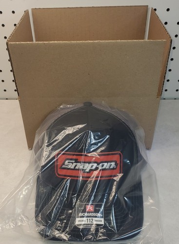 Snap-on Patch on Richardson 112 Trucker Hat Snapback Black/Charcoal