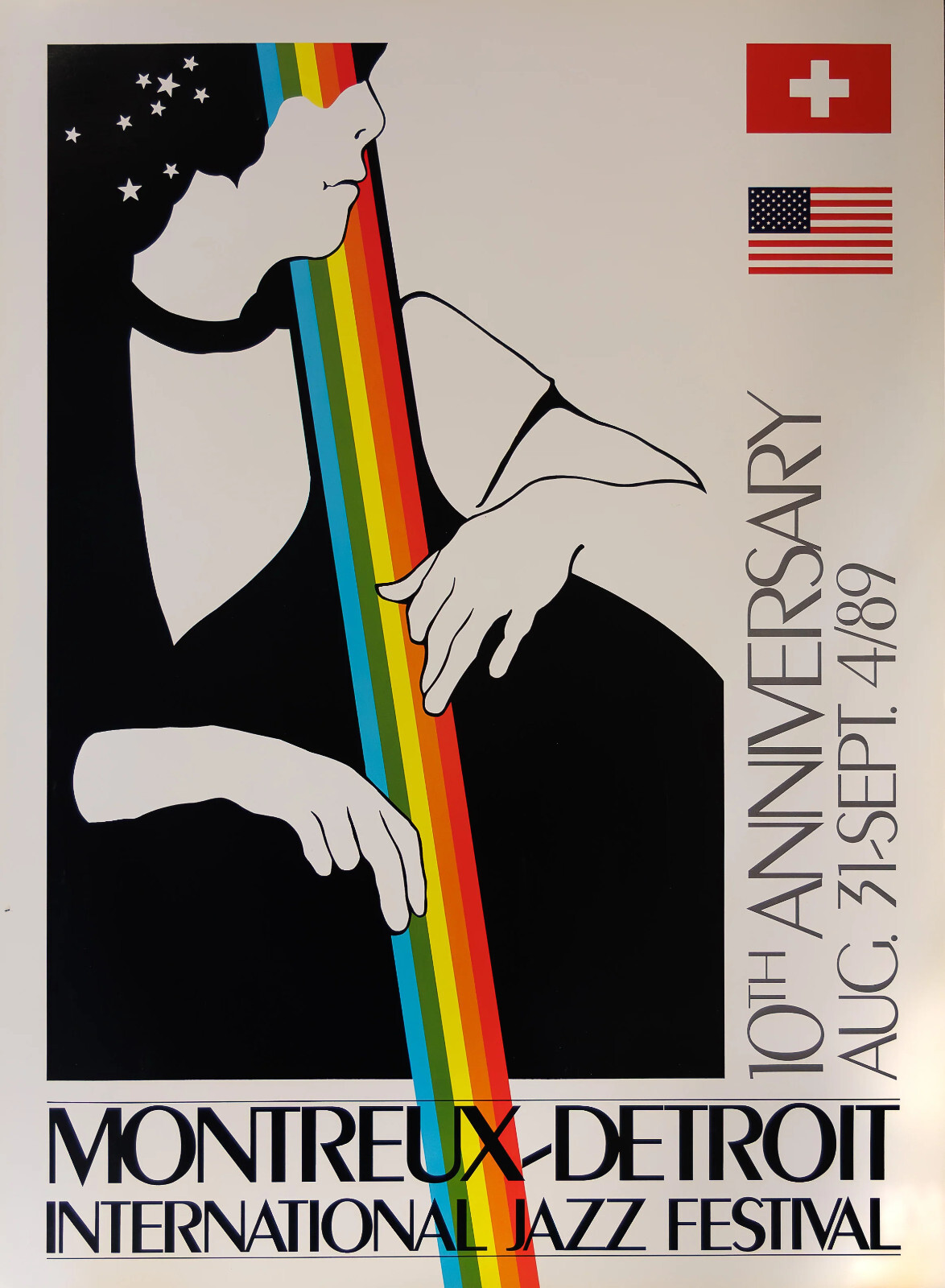 1989 MONTREUX DETROIT JAZZ FESTIVAL ORIGINAL VINTAGE POSTER KAREN