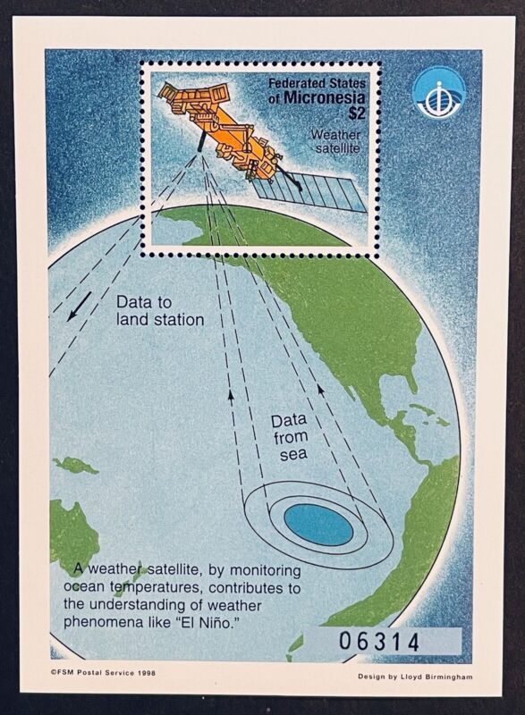 MICRONESIA DEEP SEA RESEARCH INTL YEAR OF THE OCEAN STAMPS SS 1998 MNH SATELLITE