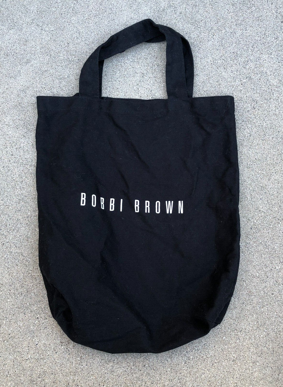 Vintage BOBBI BROWN Canvas Tote Bag Shopping Black Shoulder