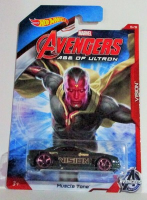 hot wheels 2015 marvel avengers age of ultron vision muscle tone