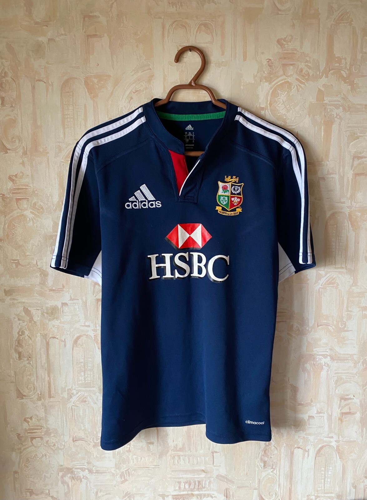 adidas British & Irish Lions ラグビーシャツ (L) 2009 adidas British and Irish Lions Home Rugby Shirt PLAYER