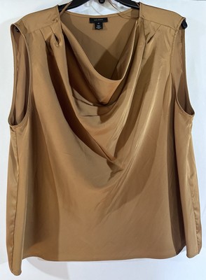 Halogen Gold Womans Sleeveless Shirt Size XL NWOT
