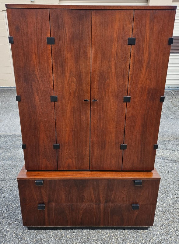 Milo Baughman Highboy Cabinet For Directional Furniture Comp