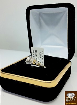 Pre-owned Globalwatches10 Real 14k Yellow Gold With Real Diamonds Wedding Anniversary Ladies Ring In G-i