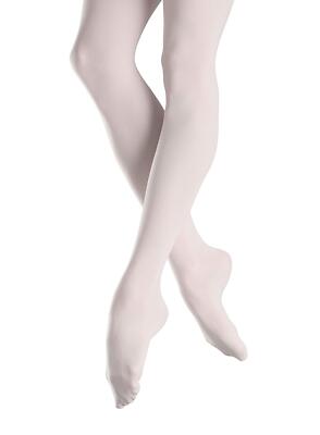 Bloch Dance Girls Endura Footed Tights, White Child Size Small ESF17193
