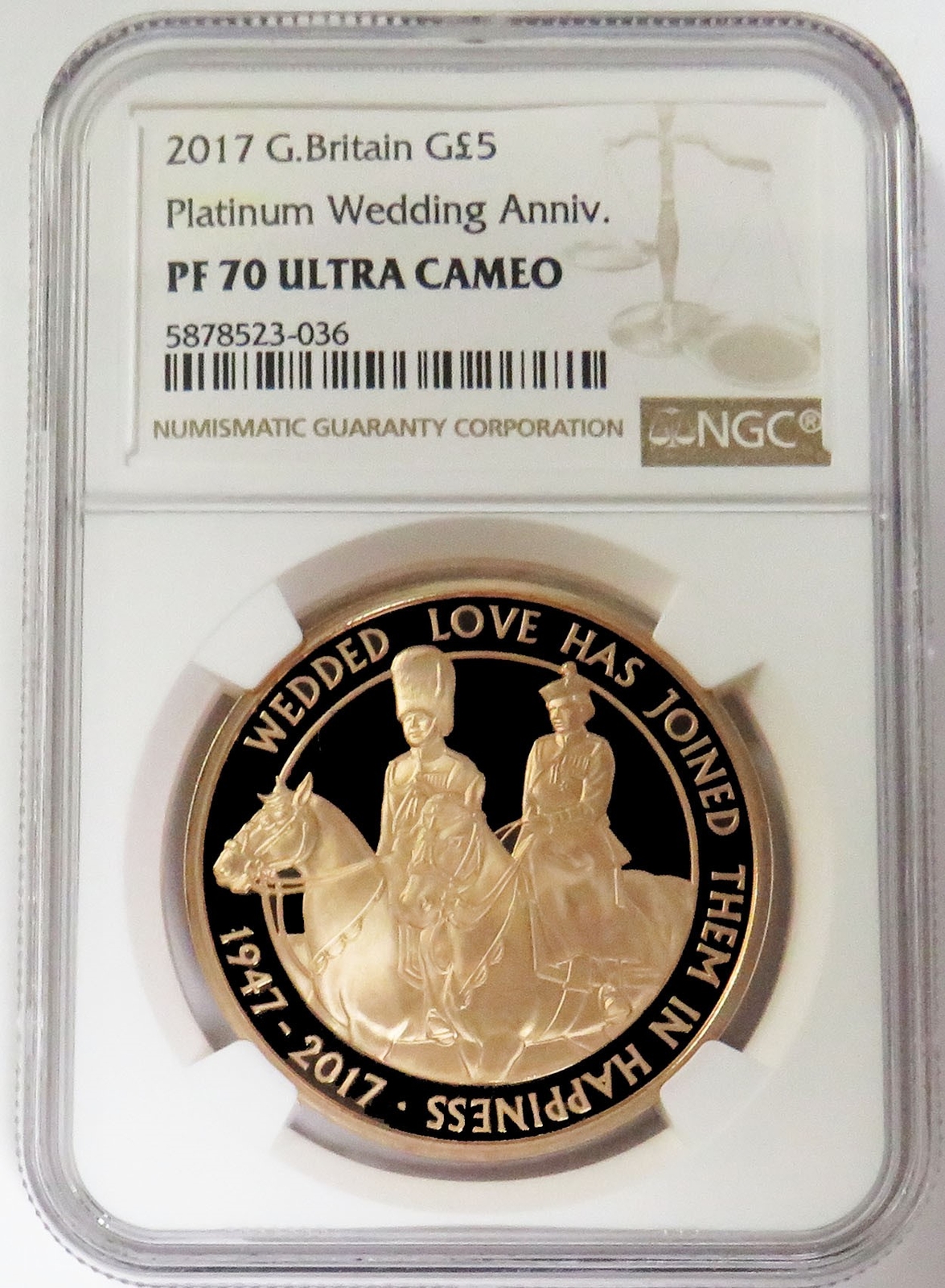 2017 GOLD GREAT BRITAIN PLATINUM WEDDING ANNIVERSARY PROOF 5