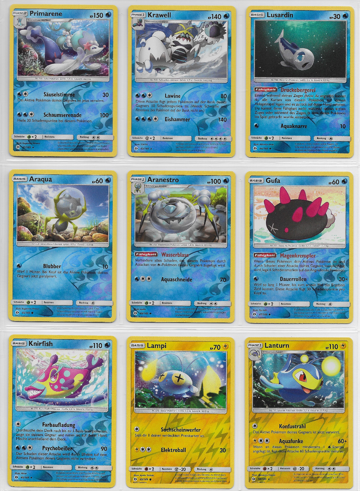 Lot - Pokemon Karten Sammlung - Reverse Holo - Sonne Mond 2017 -Deutsch- Mint