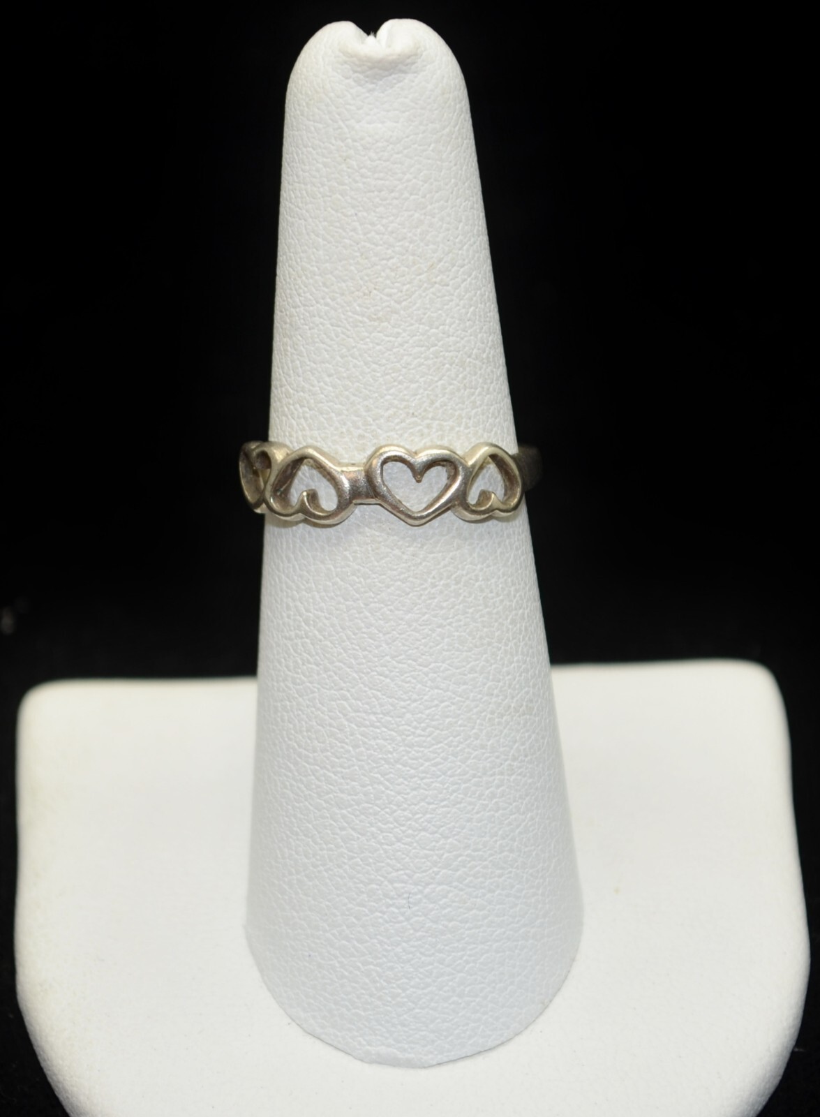 ★SENTIMENTS★ NO.307 [SILVER] HEART METEOR RING Sterling Silver Heart Ring/hammered Band Ring/crescent Moon