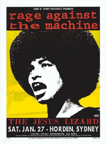 MINT & SIGNED Rage Against The Machine ANGELA DAVIS TAZ Poster 214/400
